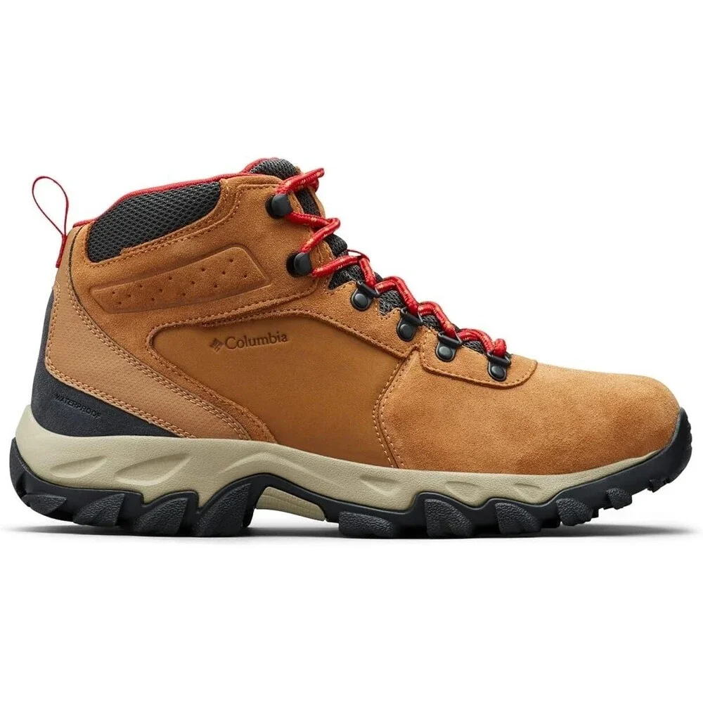 Columbia Newton Ridge Plus II Suede WP Hiking Boots – Elk/Mountain Red (Size 15)